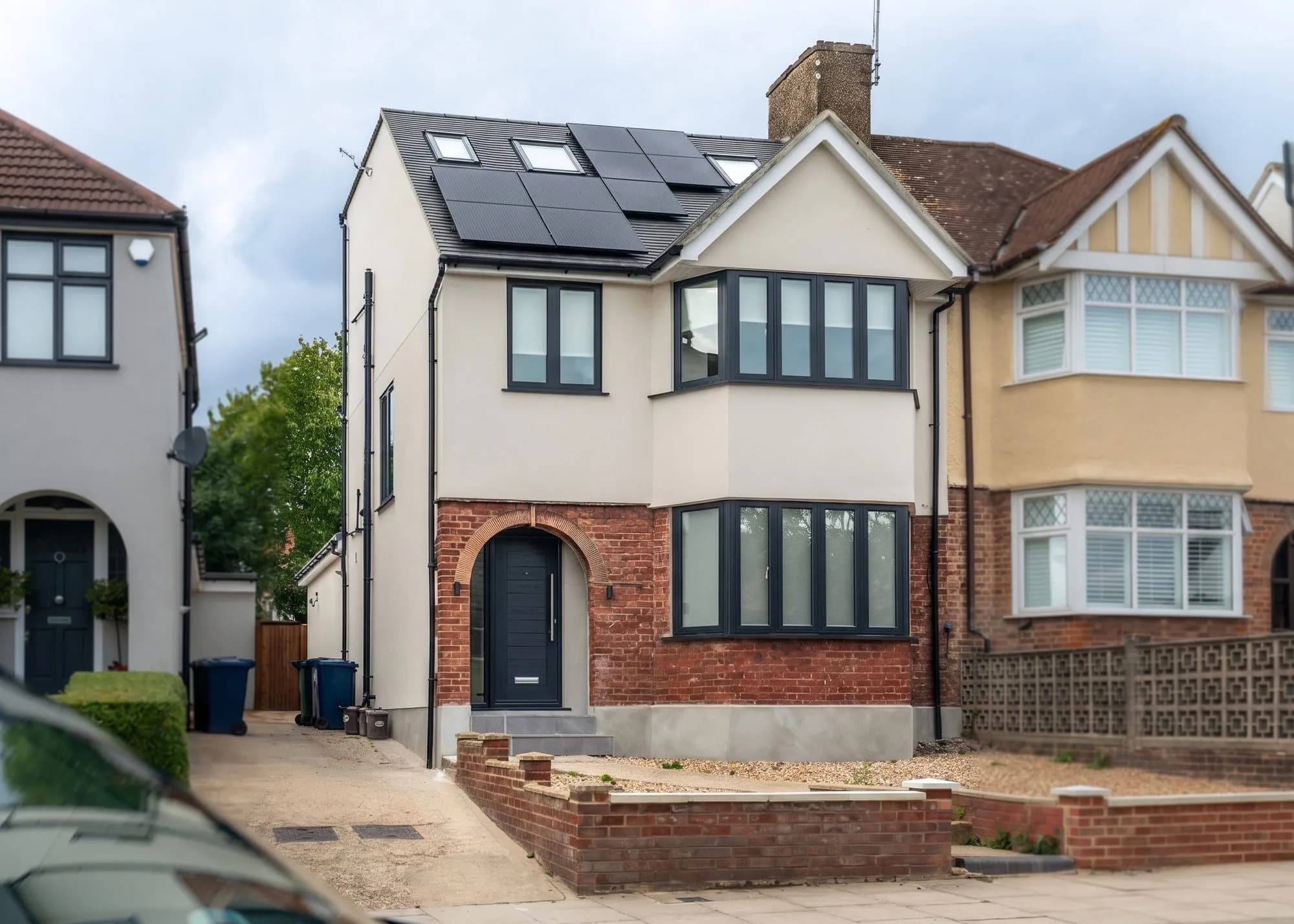 All-black solar PV panels installed on a Barnet home
